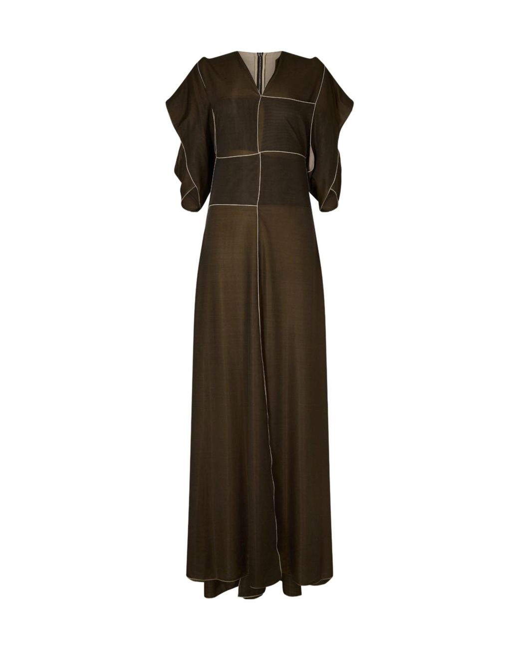 Bottega Veneta Brown Tailored Fit Corset Dress