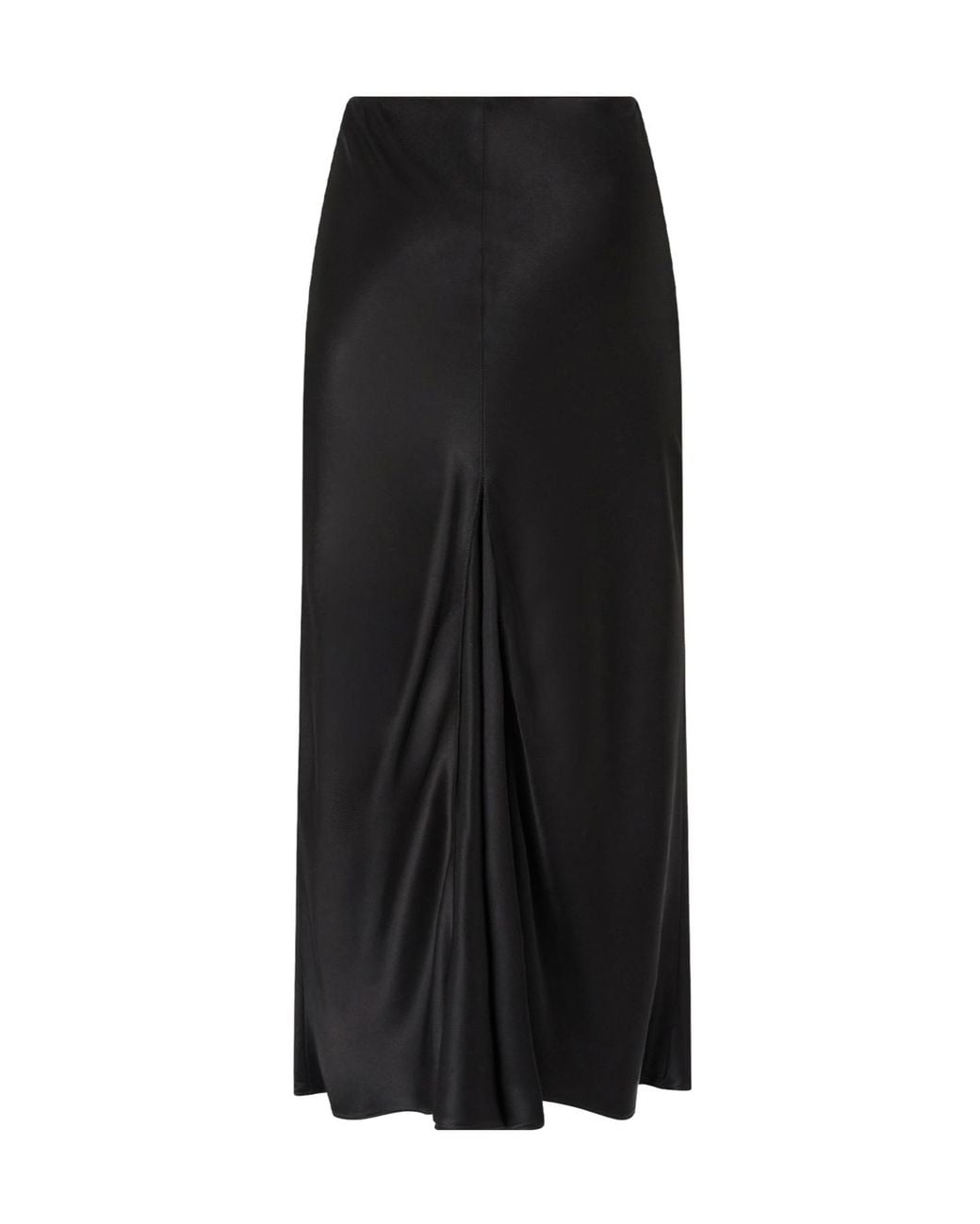 Pinko Black Long Satin Skirt