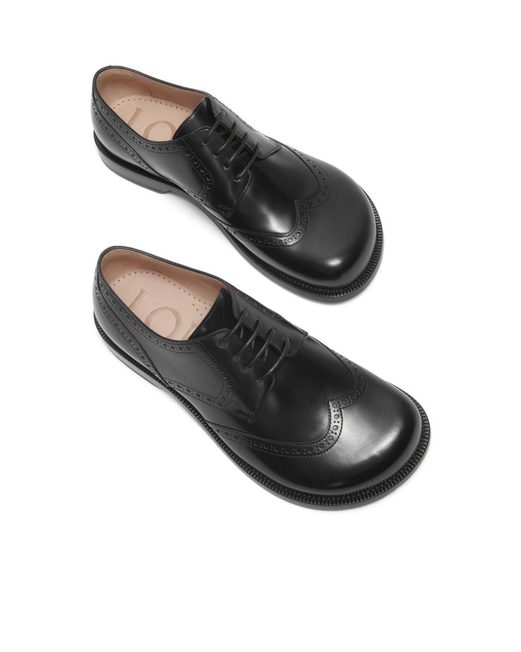 Loewe Black Campo Brogue Derby Shoes for men