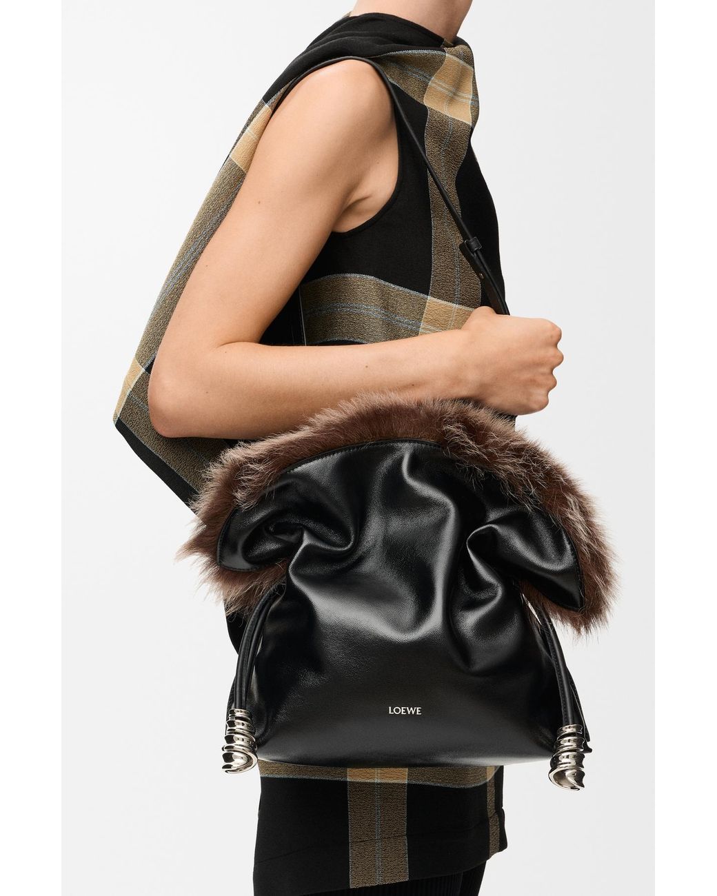 Loewe Black Medium Flamenco Clutch
