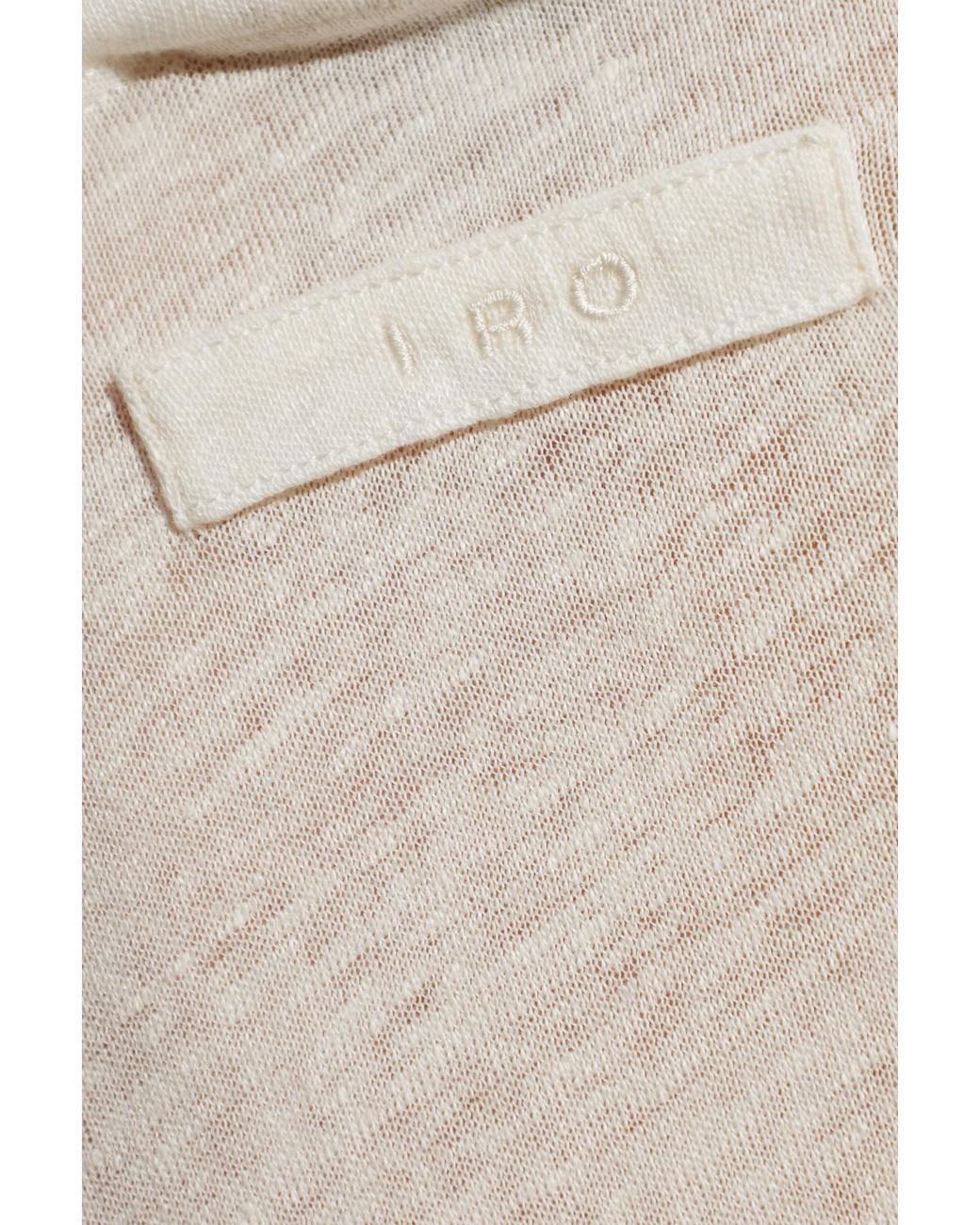 IRO White Destinee Cropped Long-Sleeve Sweater