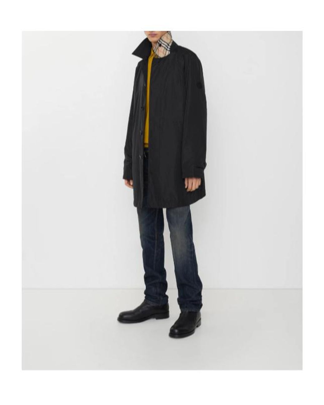 Burberry Black Ridgewood Car Coat for men