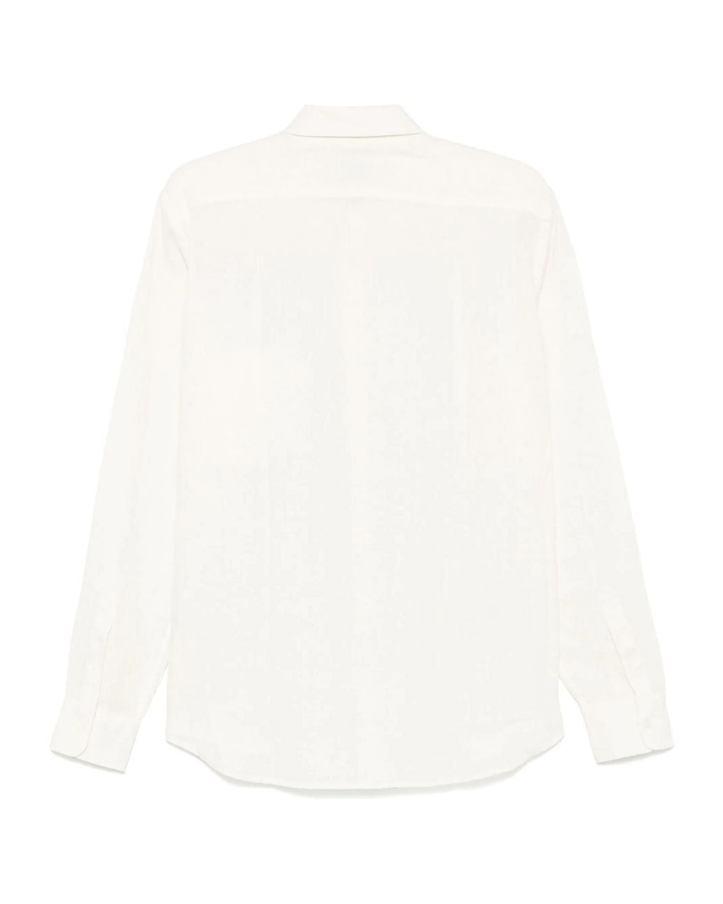 Aspesi White Buckle Long-Sleeved Shirt for men