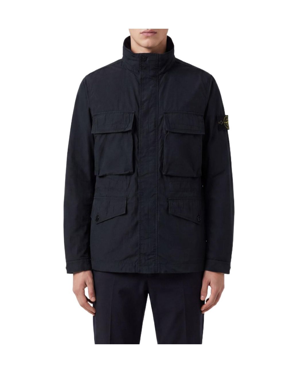 Stone Island Blue Polyester Jacket for men