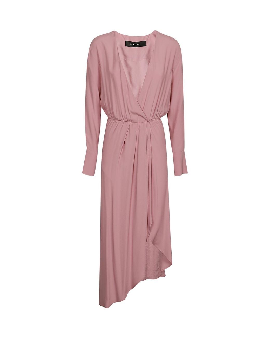FEDERICA TOSI Pink Asymmetric Wrap Dress