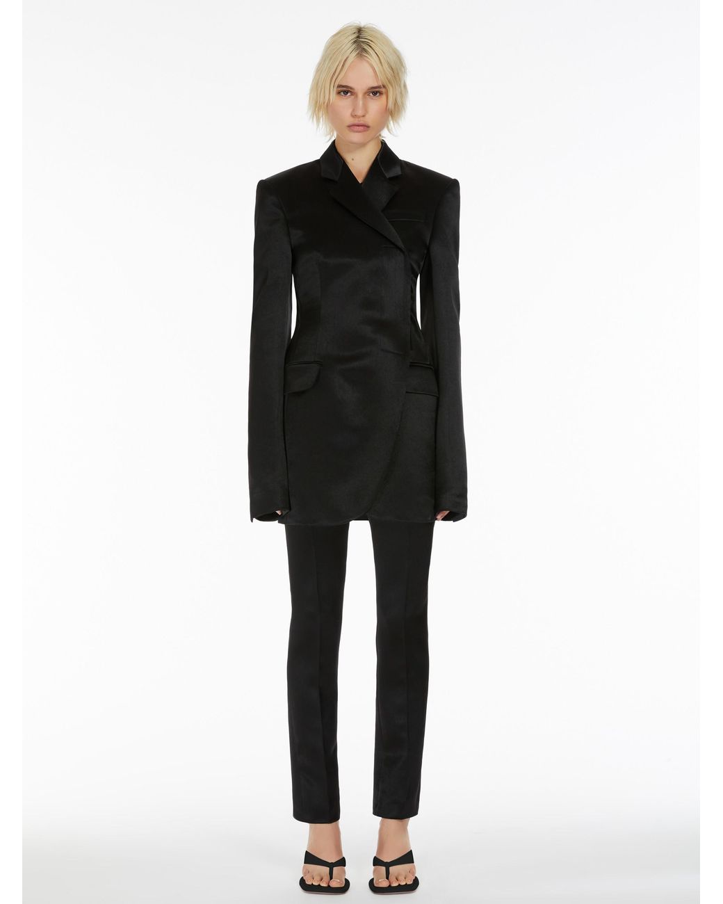 Sportmax Black High Waist Straight Leg Pants