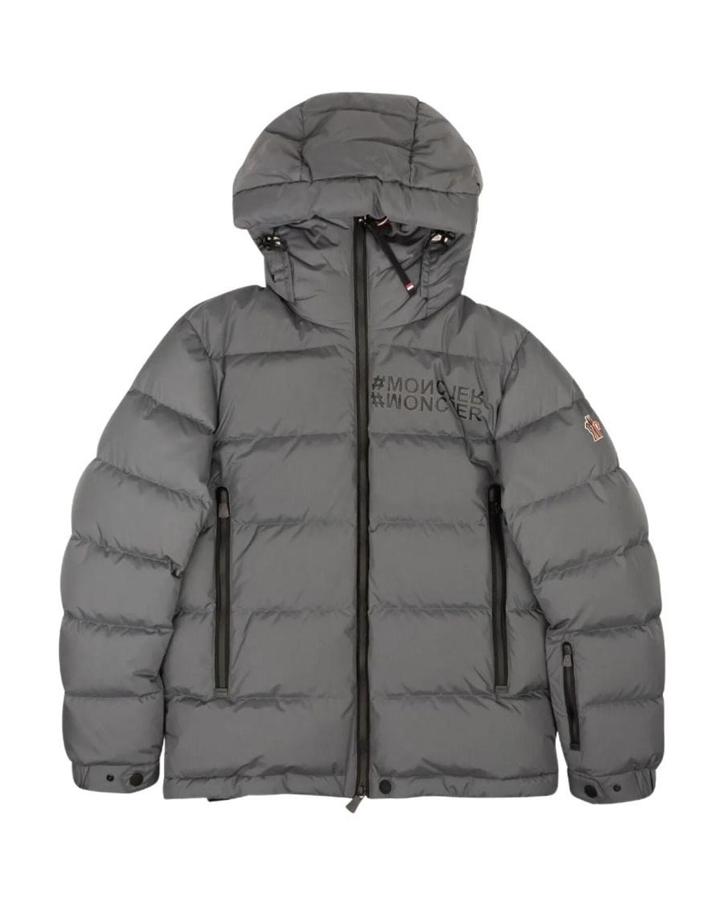 Moncler Gray Long Sleeve Down Jacket for men