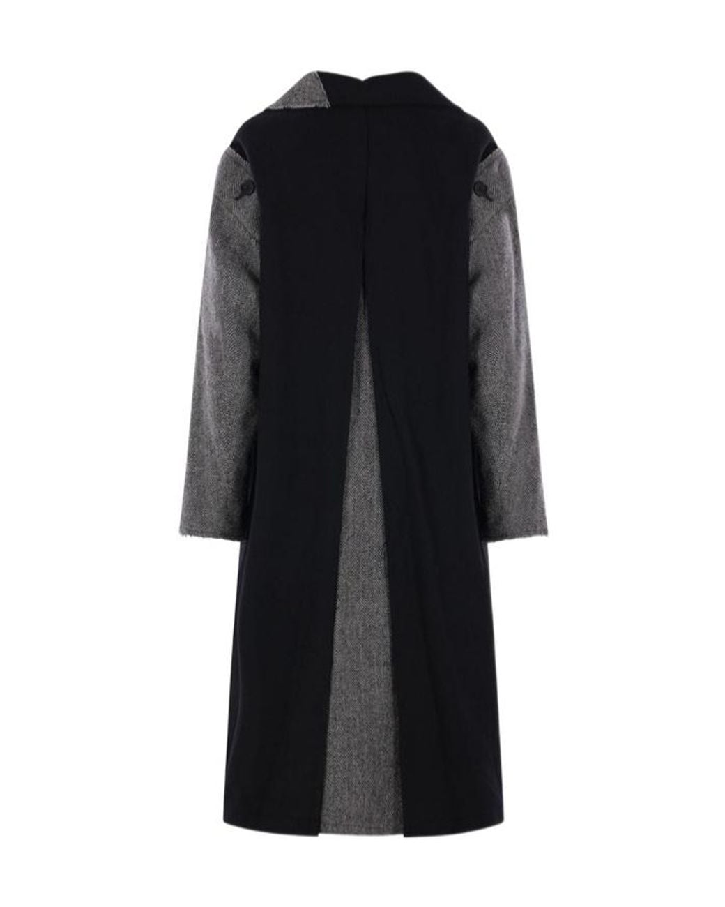 Yohji Yamamoto Black Single-Breasted Coat
