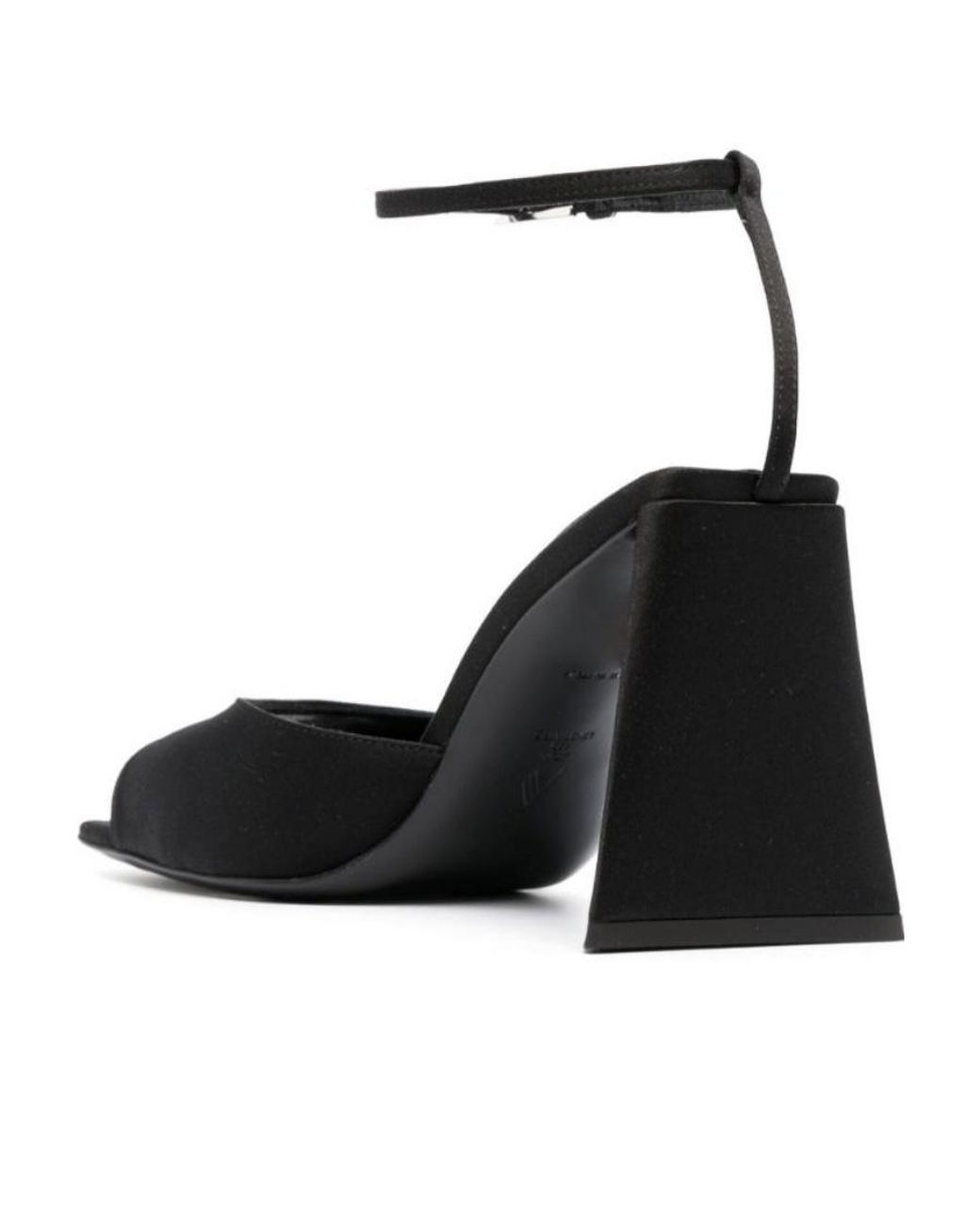 The Attico Black Piper 85Mm Satin Sandals