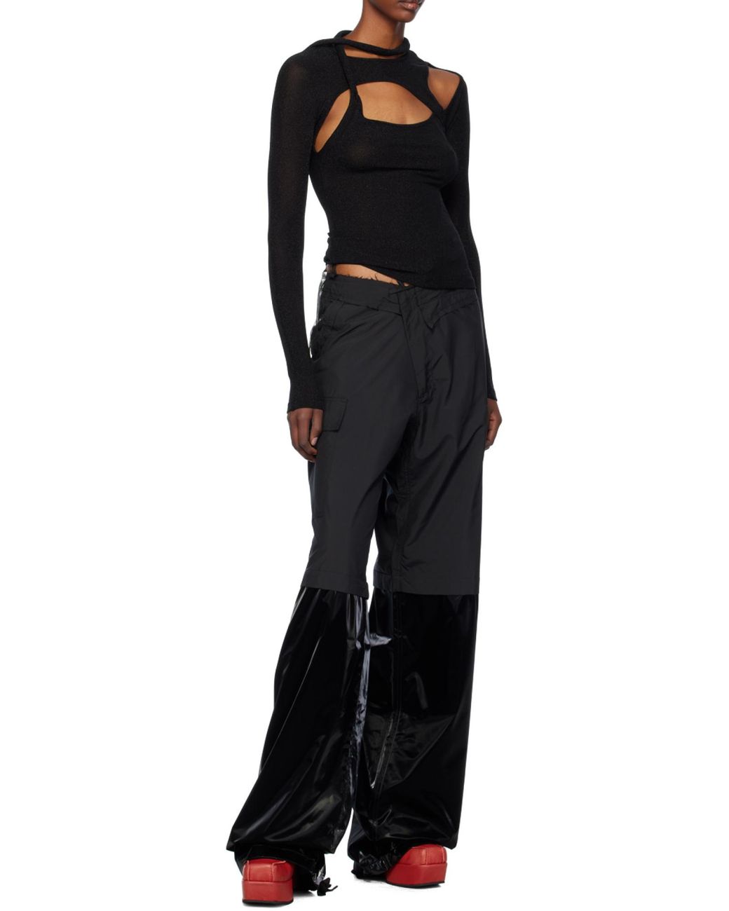 OTTOLINGER Black Raw-Cut Finish Trousers