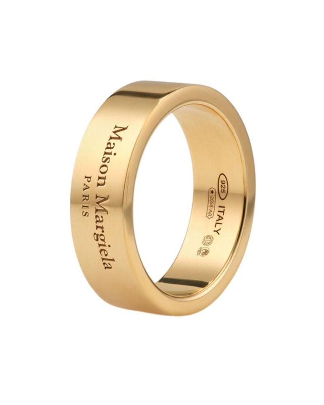 Maison Margiela Metallic Logo Wide Ring