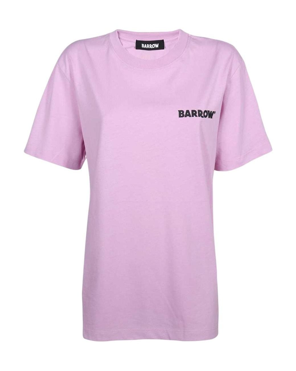 Barrow Pink Iconic Crewneck T-Shirt for men