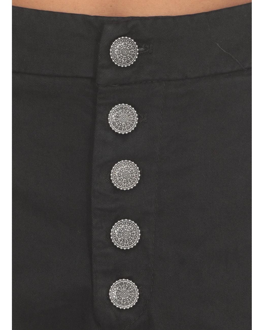 Dondup Black Nima Buttoned Trousers