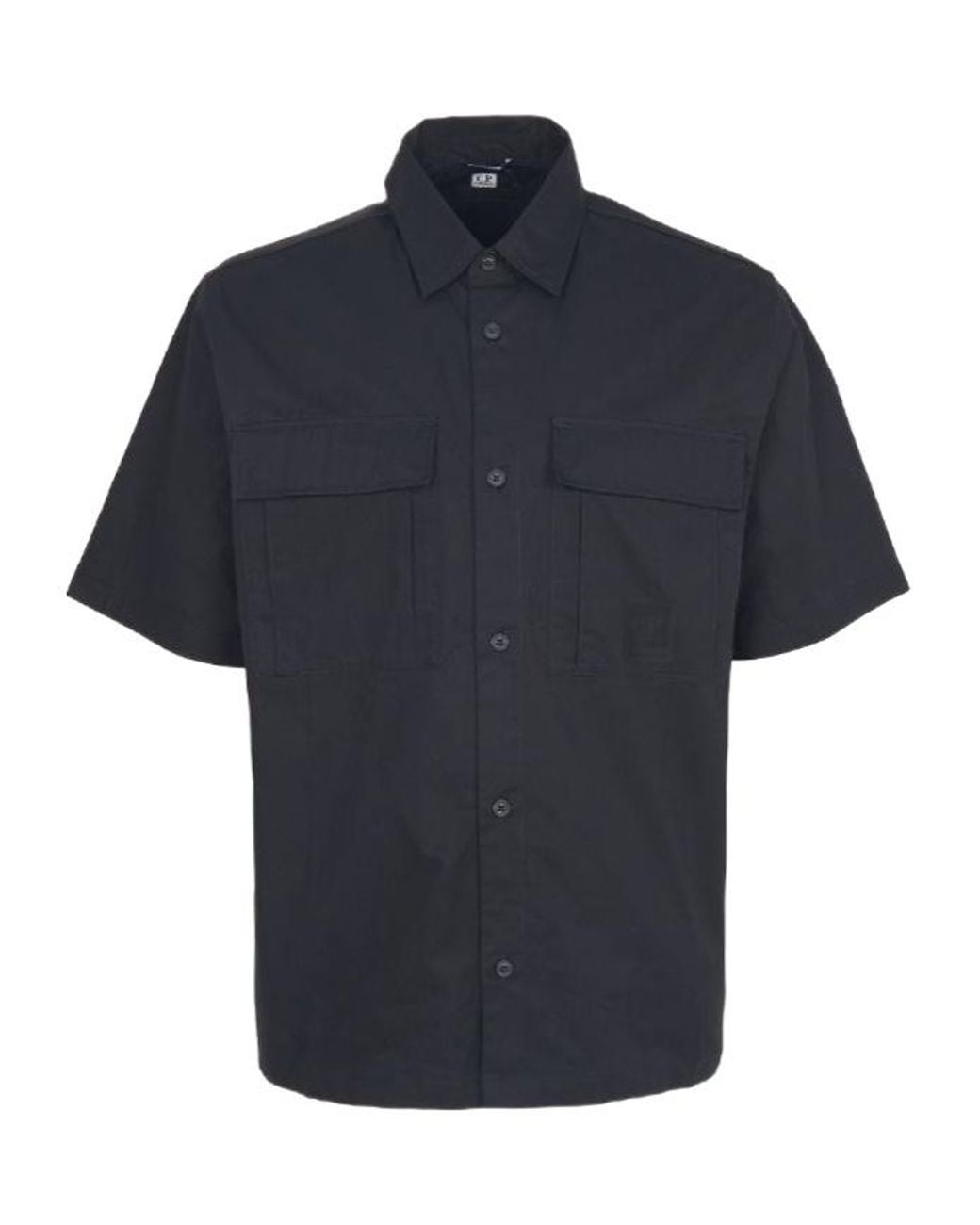 C P Company Blue Metropolis Short-Sleeve Shirt for men