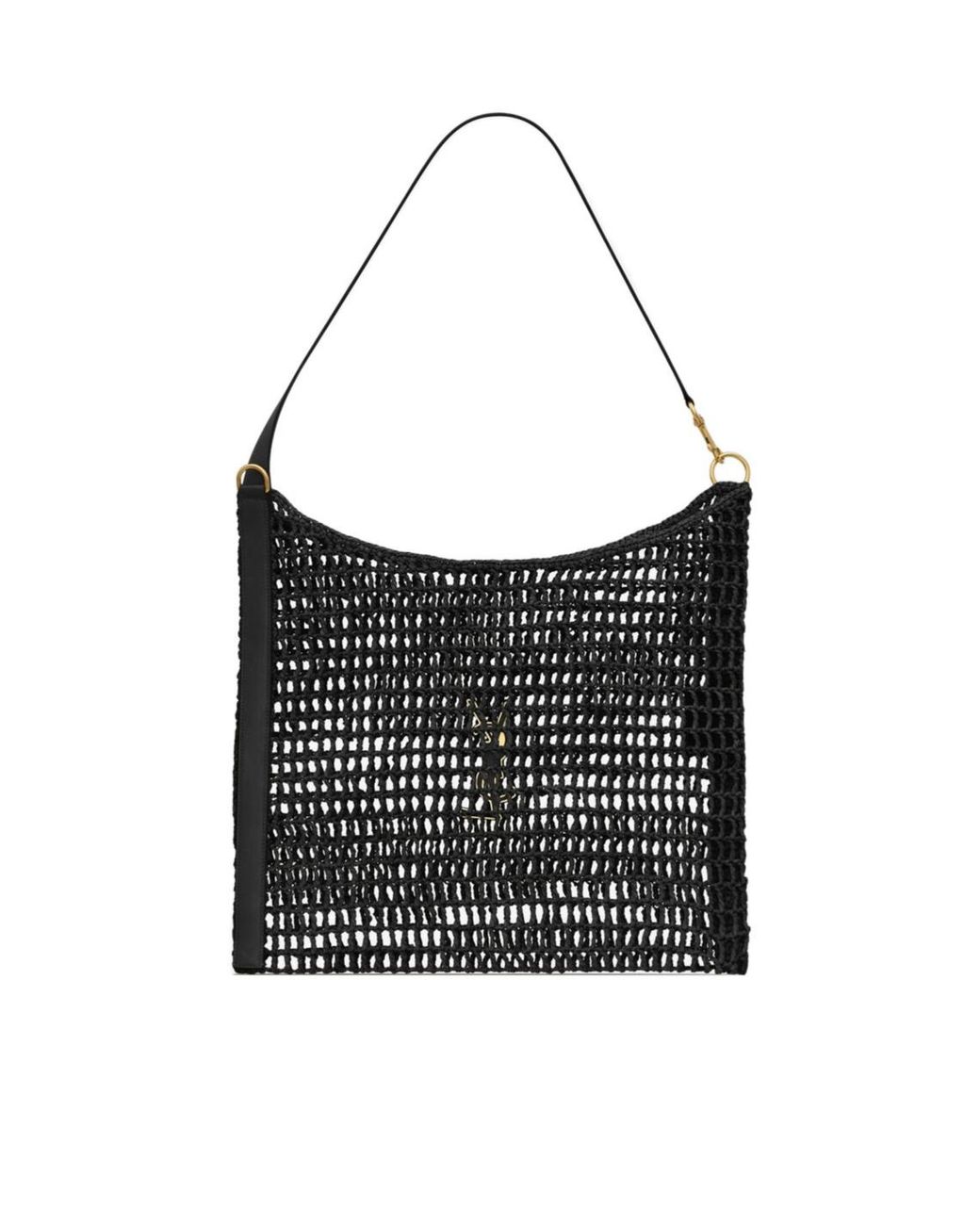 Saint Laurent Black Oxalis Logo Plaque Shoulder Bag for men