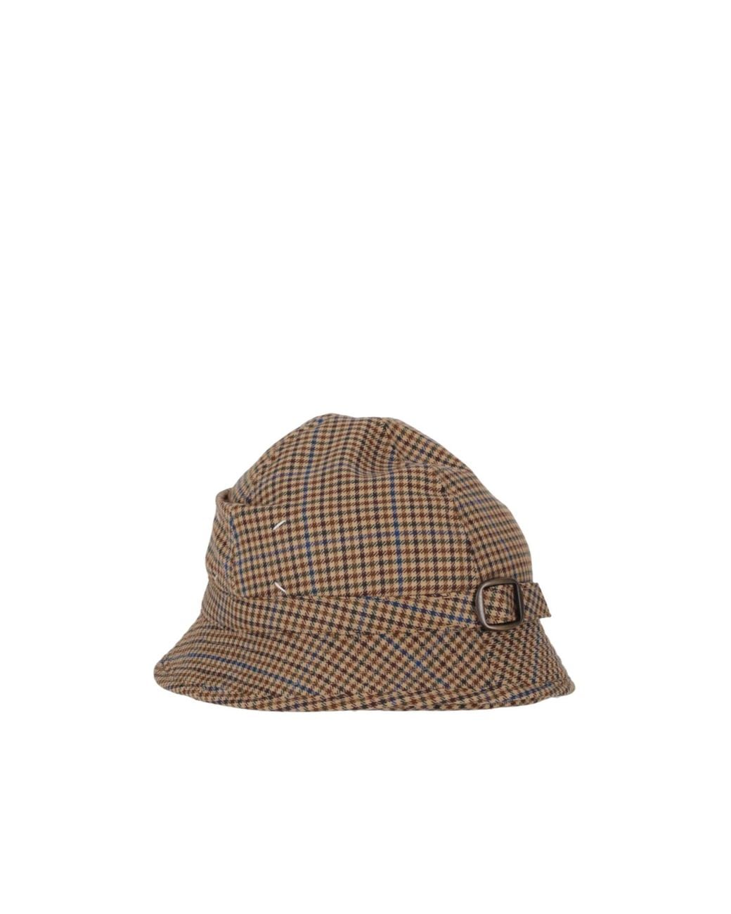 Maison Margiela Brown Buckle-Detail Hat for men