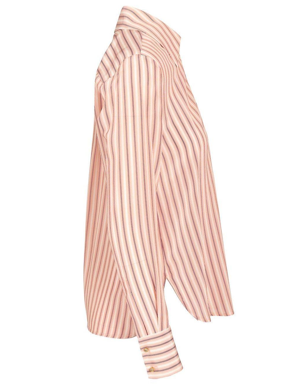 Max Mara Pink Studio Striped Button-Up Shirt