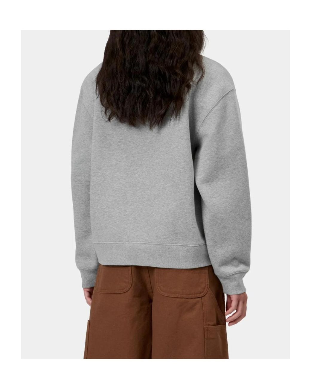 Carhartt Gray Small Heart Patch Sweatshirt for men