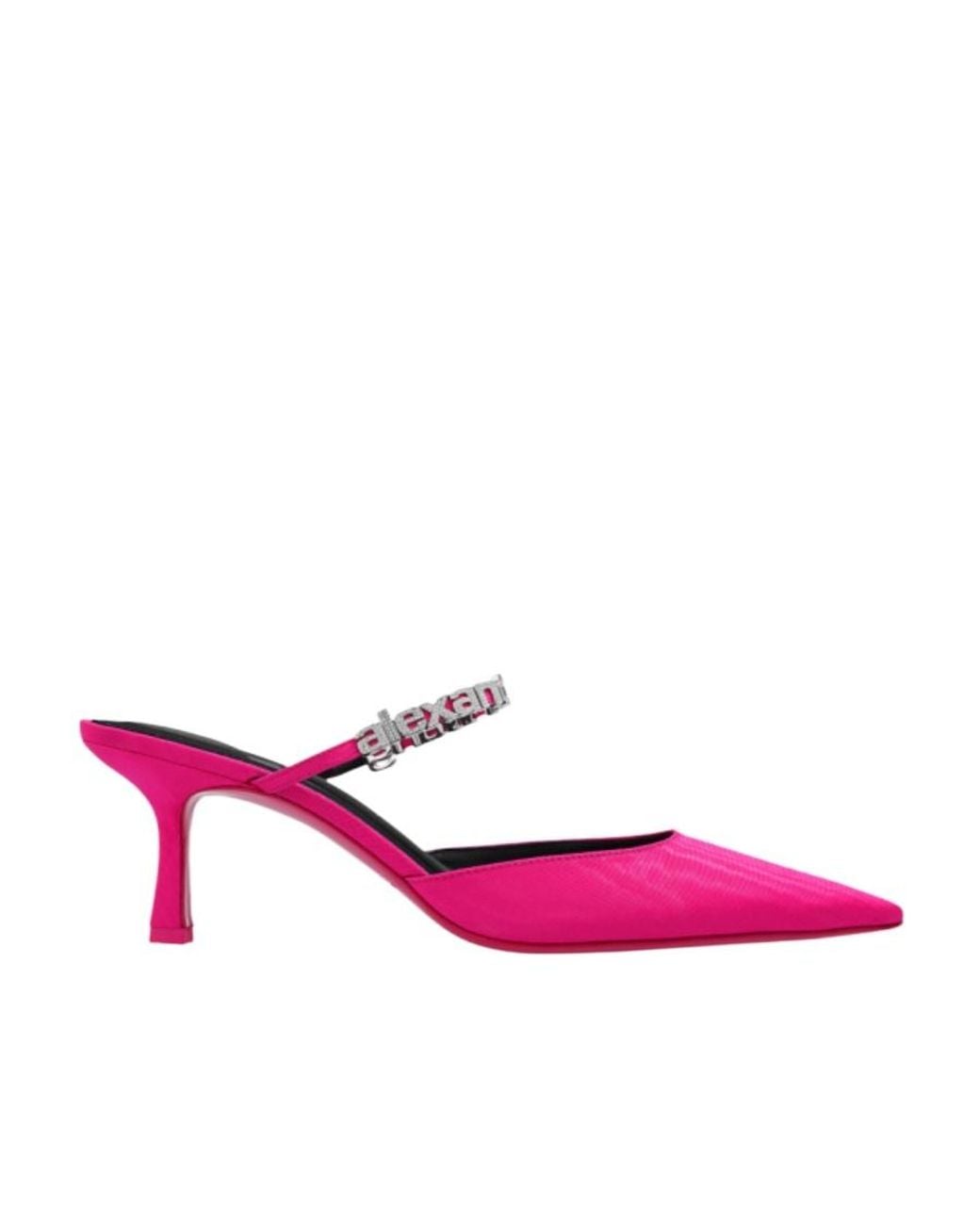 Alexander Wang Pink Delphine 65Mm Embellished Mules