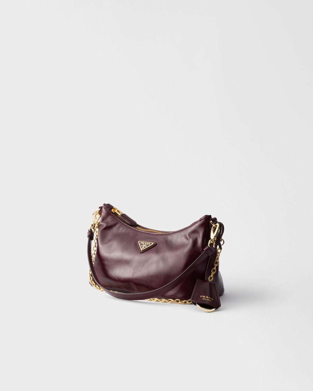 Prada Purple Leather Shoulder Bag