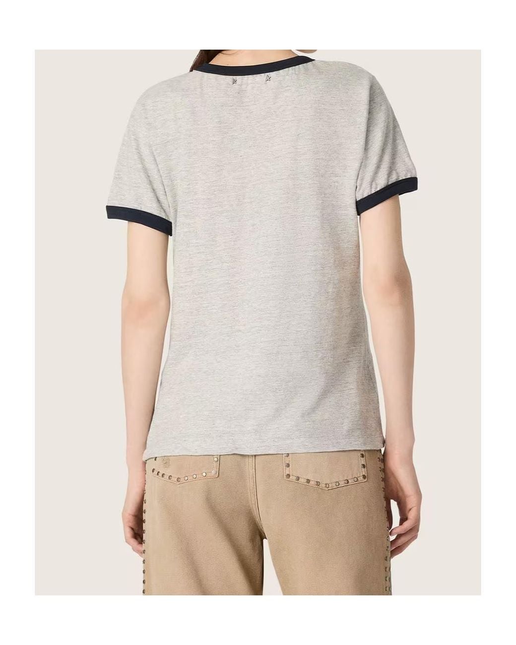Golden Goose Deluxe Brand White Graphic Printed Crewneck T-Shirt
