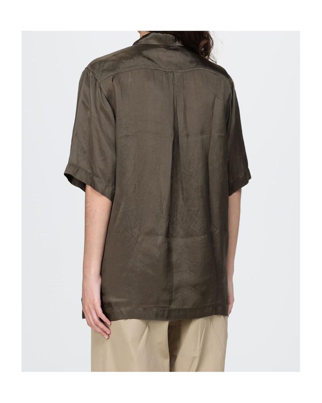 Aspesi Green Button-Down Short-Sleeved Shirt