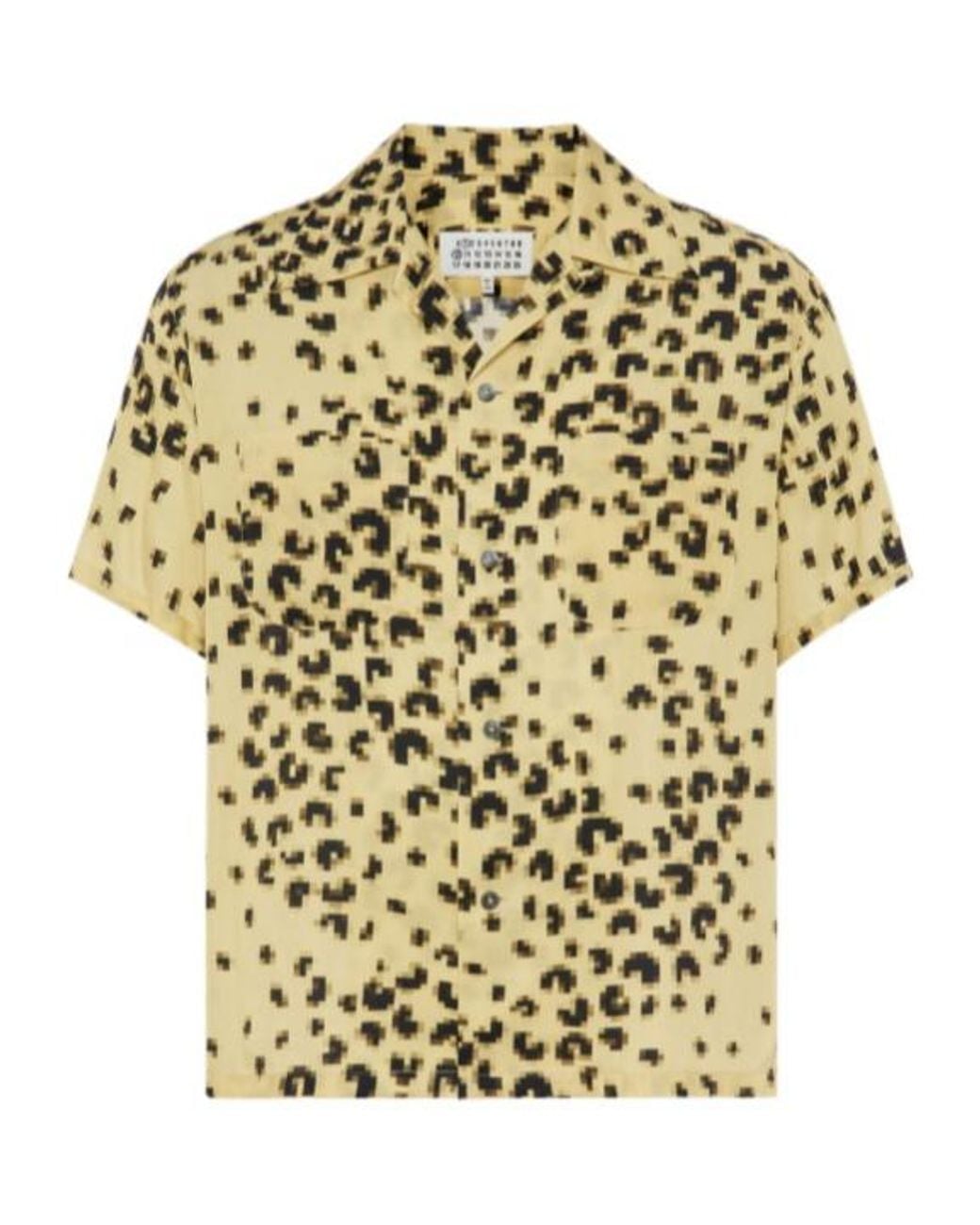 Maison Margiela Metallic Short Sleeve Leopard Shirt for men