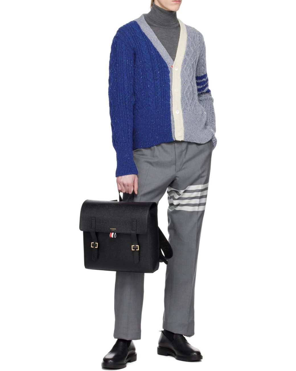 Thom Browne Black Rwb Structured Backpack for men