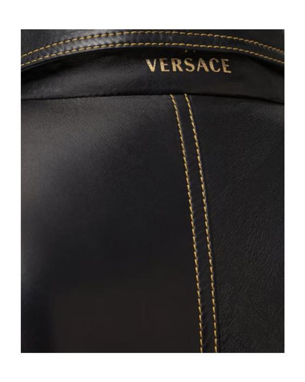 Versace Black Leather Jackets for men