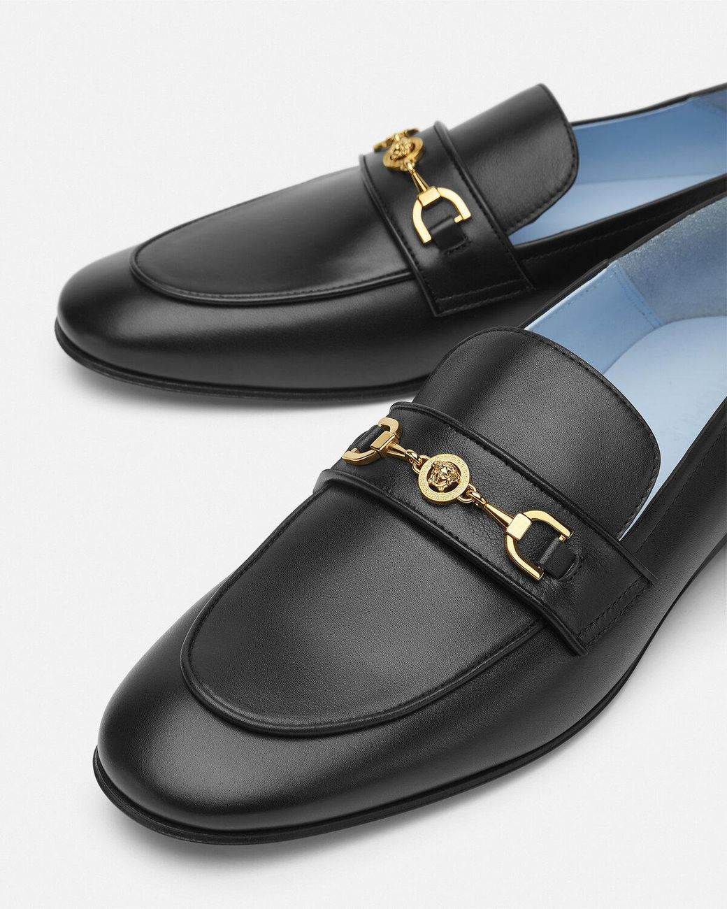 Versace Black Medusa '95 Round Toe Loafers for men