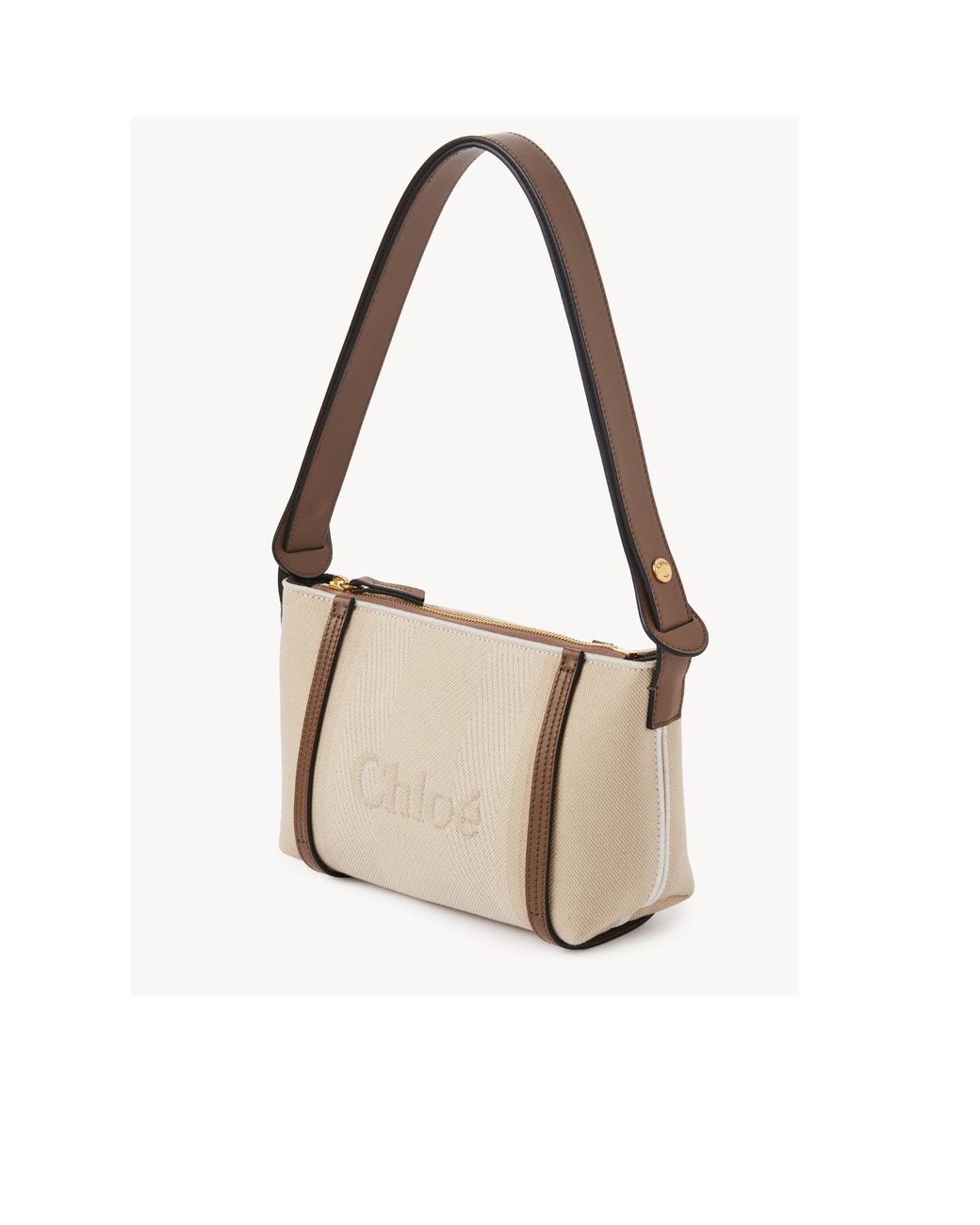 Chloé White Chloé Carry Logo Detailed Shoulder Bag