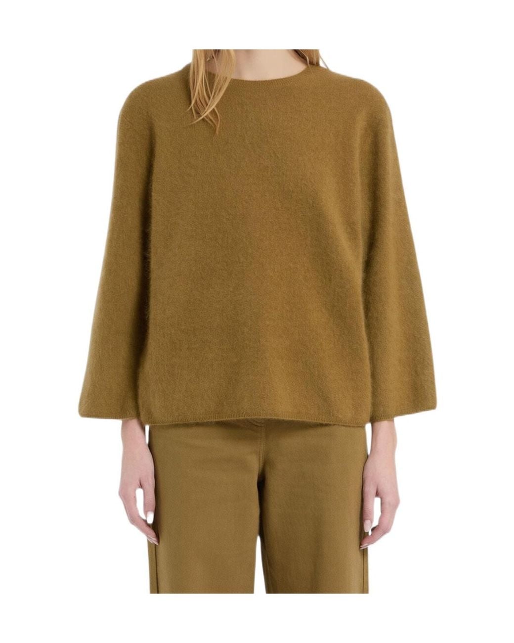 Marella Natural Ribbed Crew-Neck Sweater
