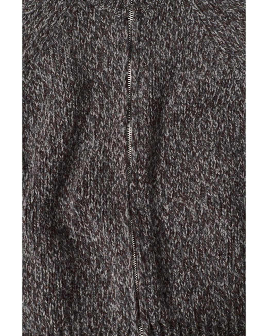 Our Legacy Black Cropped Zip Cardigan