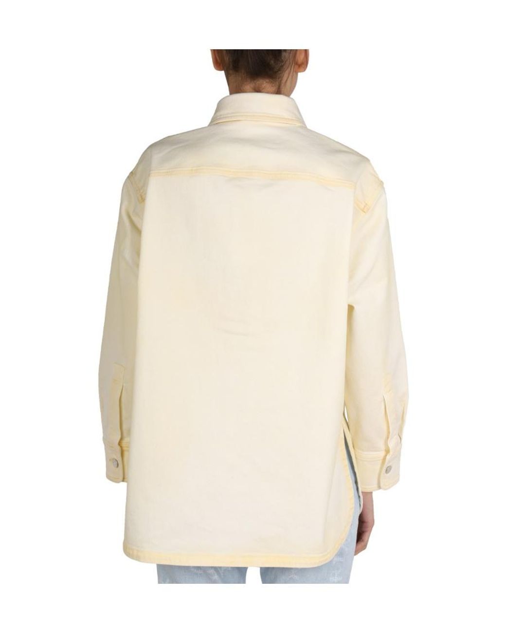 Stella McCartney Natural Buttoned Long-Sleeved Jacket