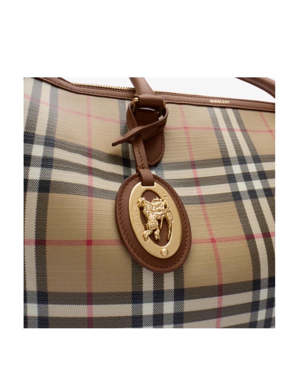 Burberry Metallic Check Medium Tote Bag