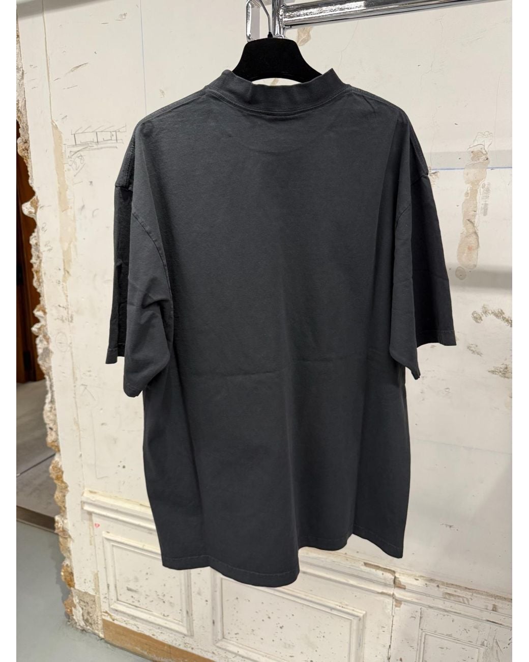 Balenciaga Black Cursive Medium Fit T-Shirt for men