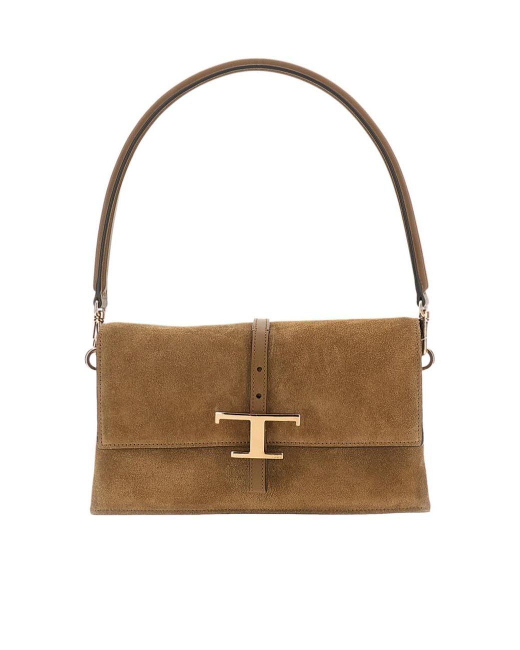 Tod's Brown T Timeless Mini Shoulder Bag