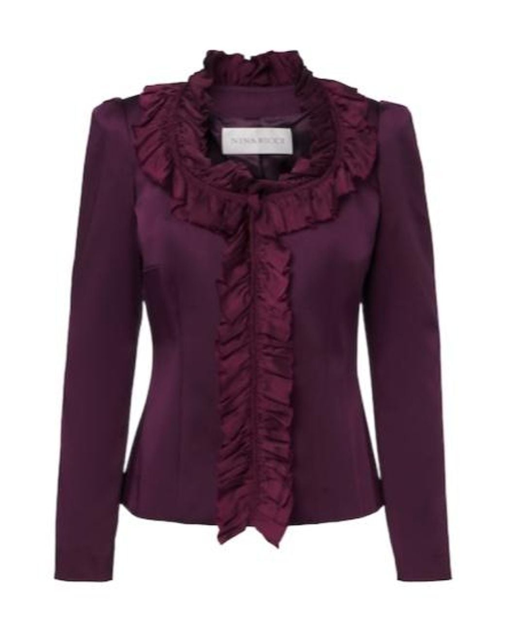 Nina Ricci Purple Ruffled Cady Jacket