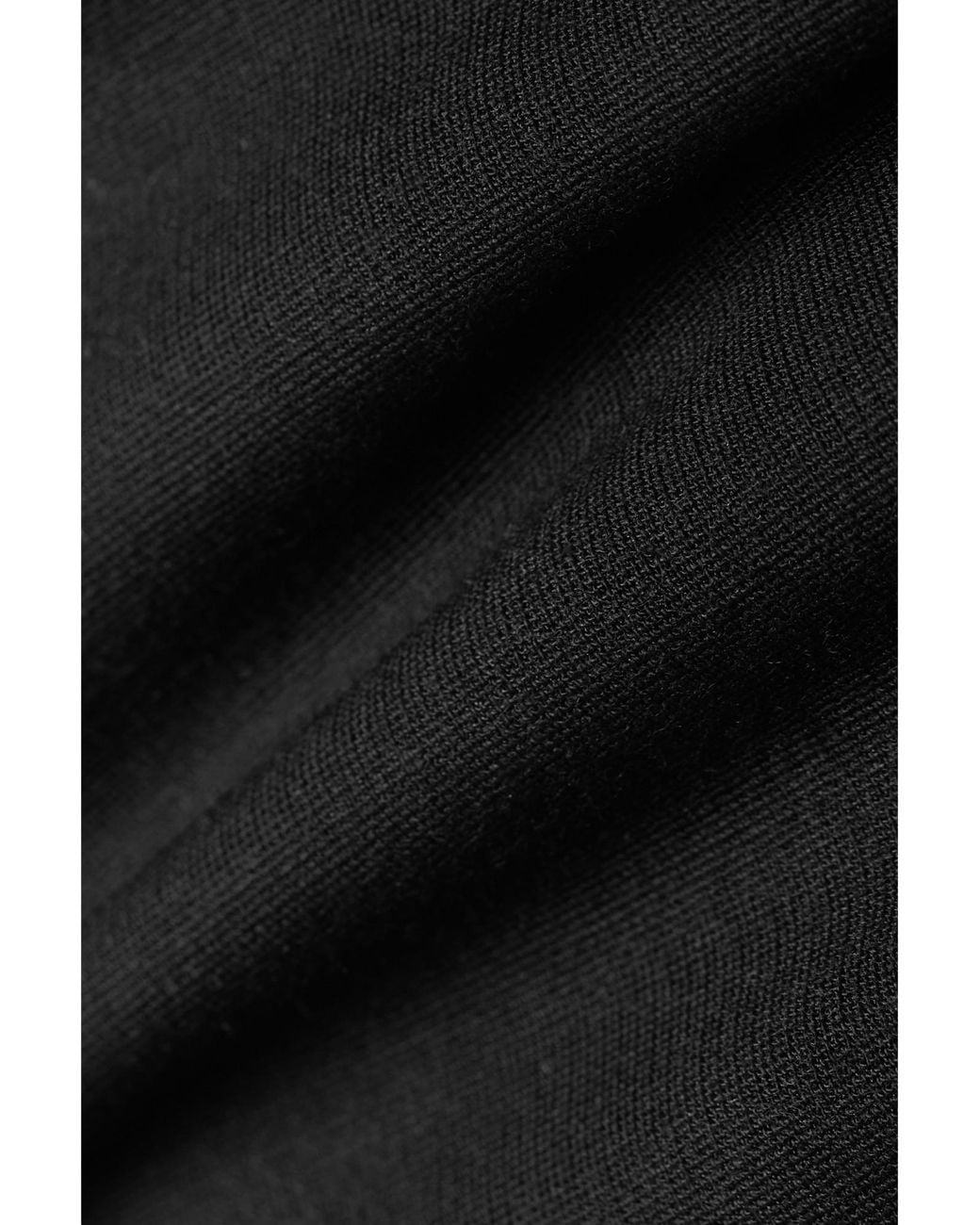 Leset Black Cropped Stretch-Ponte Top