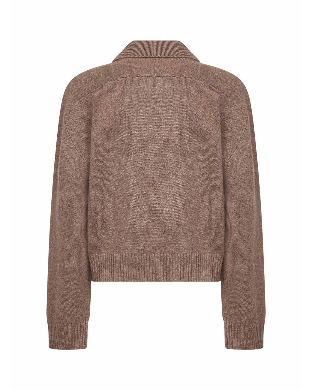 Loulou de Saison Brown Polo Collar Cashmere Knitwear