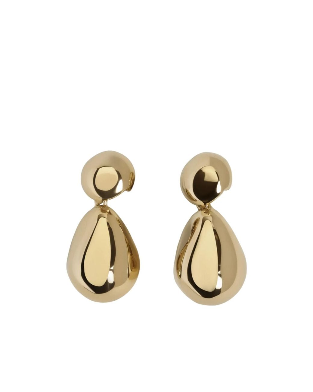 Phoebe Philo Metallic Double Ball Earrings