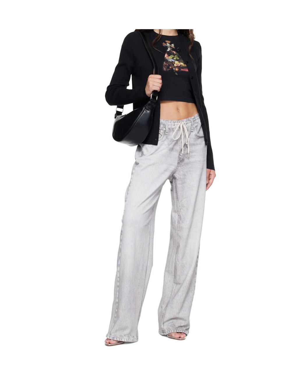 Lisa Yang Blue Crew-Neck Knit Cardigan