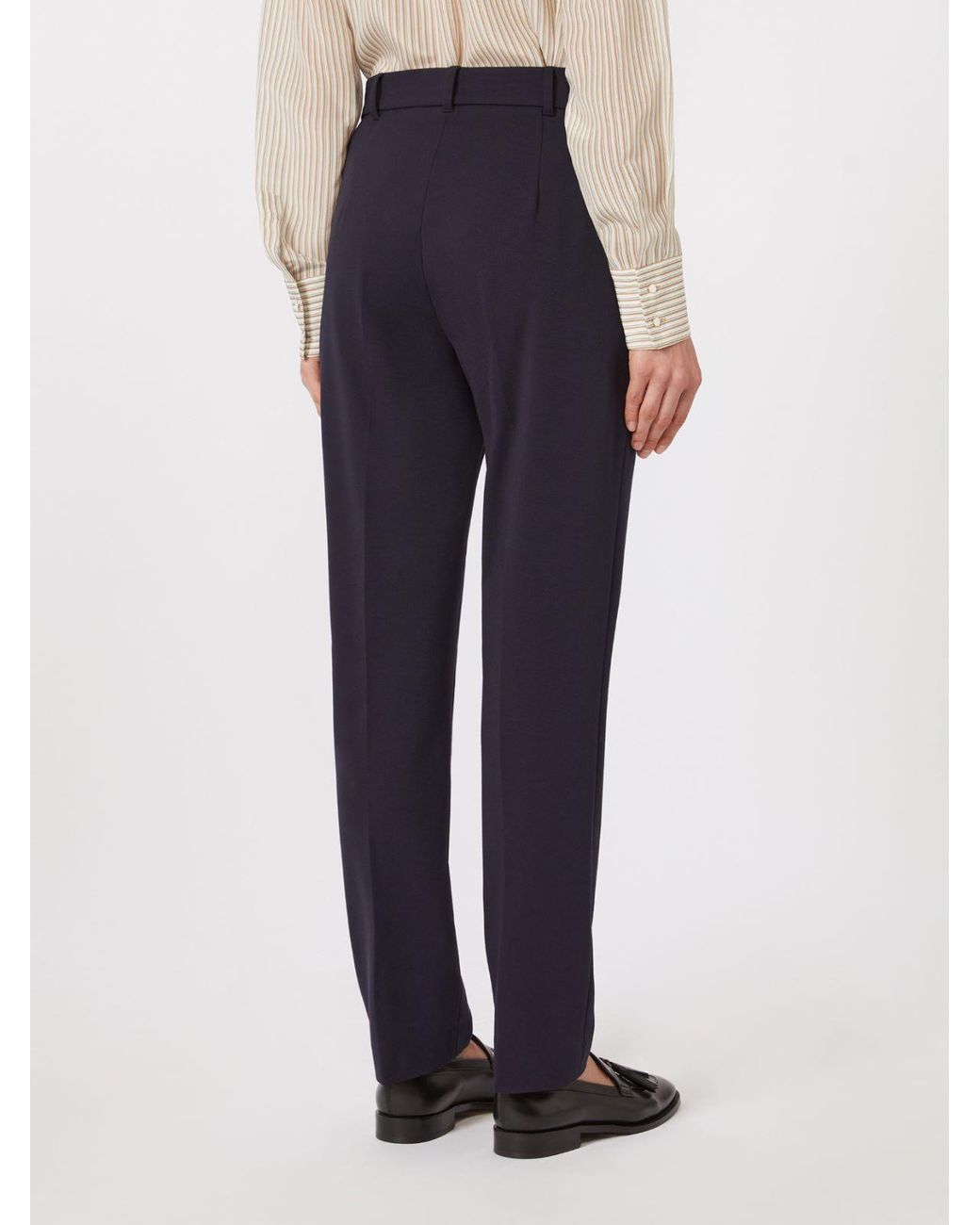 Max Mara Blue Studio Casa Straight Leg Trousers
