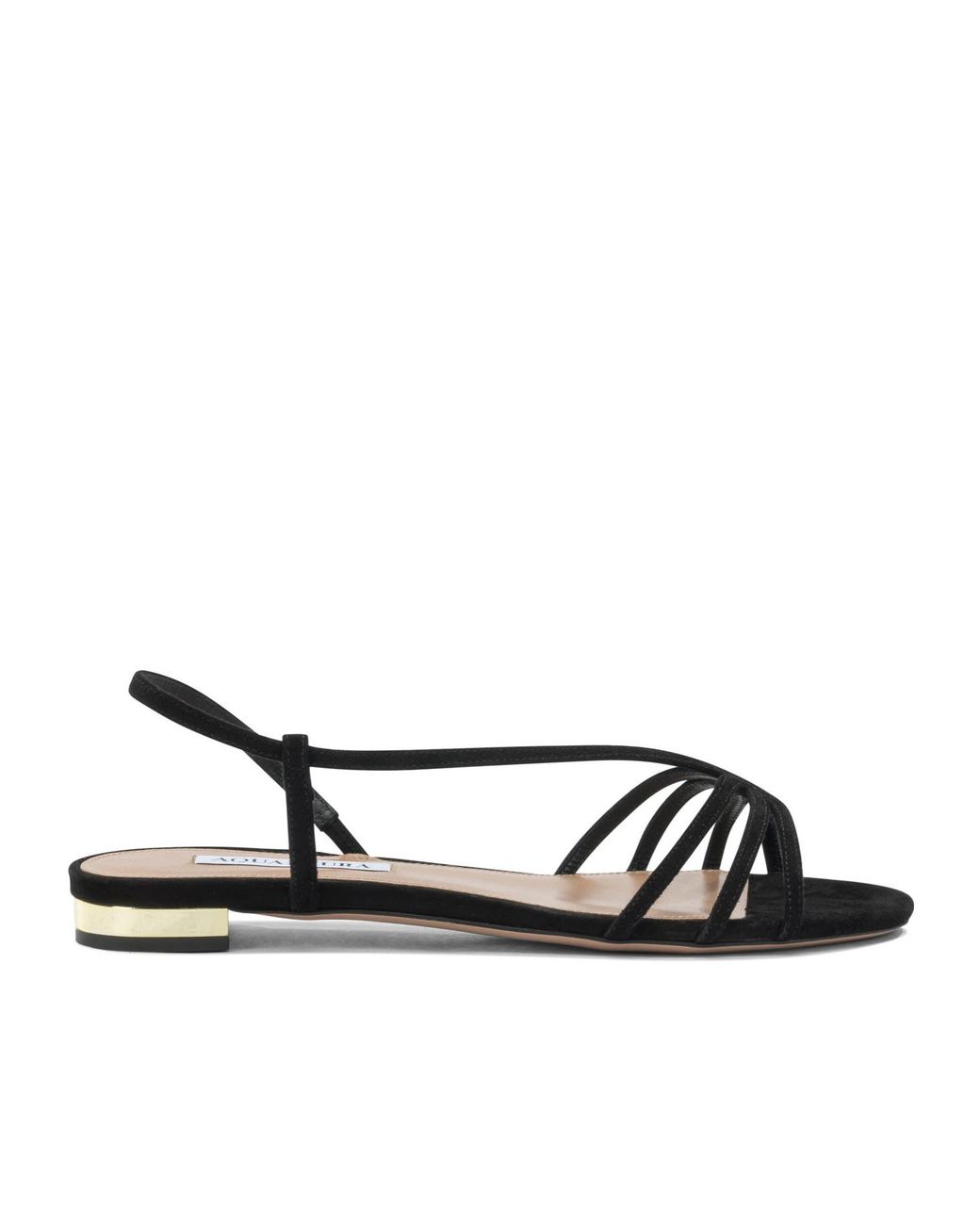Aquazzura Black Talk To Me Low Heeled Sandals