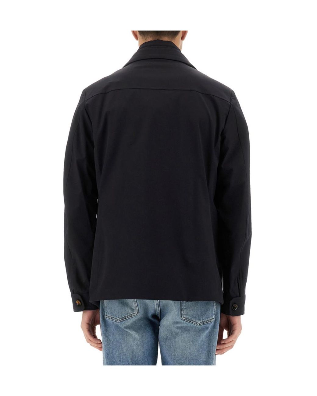 Moorer Blue Volmer-Kn Double-Breasted Peacoat for men