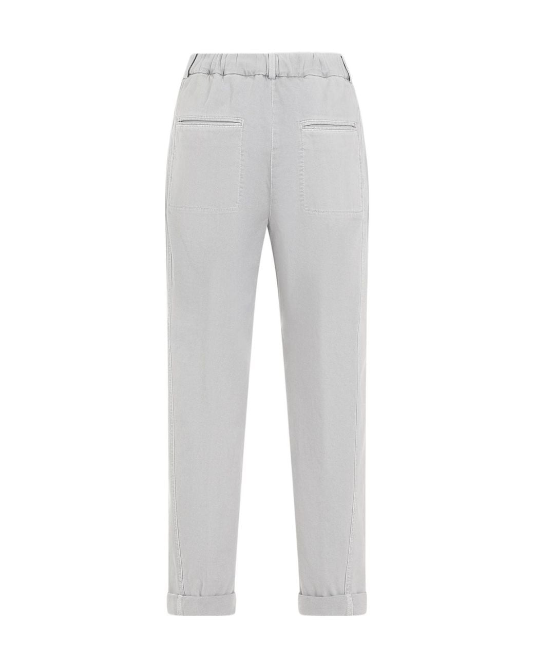 Peserico Gray Pleated Straight Leg Trousers