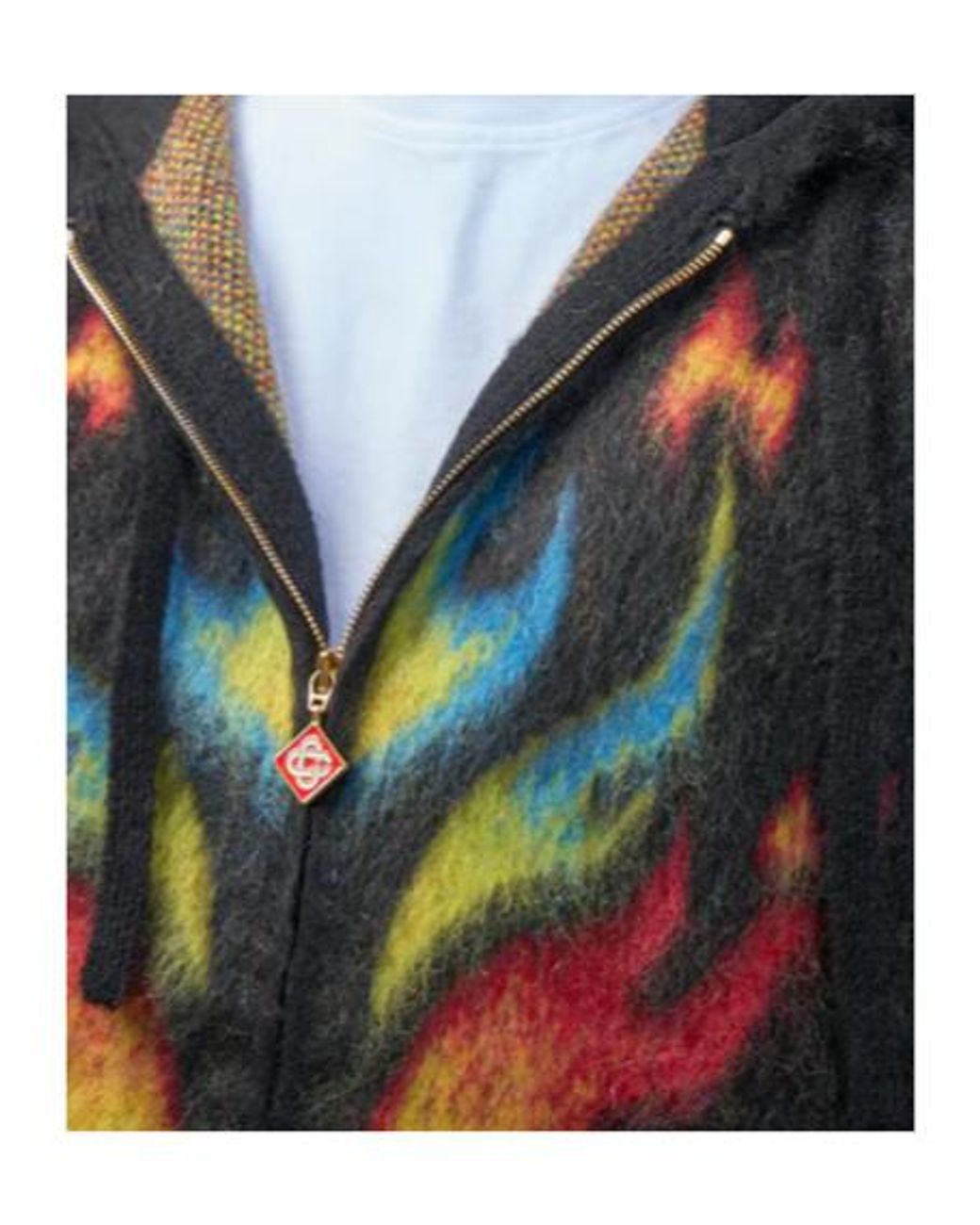 Casablanca Gray Flame Laurel Zip Hoodie for men