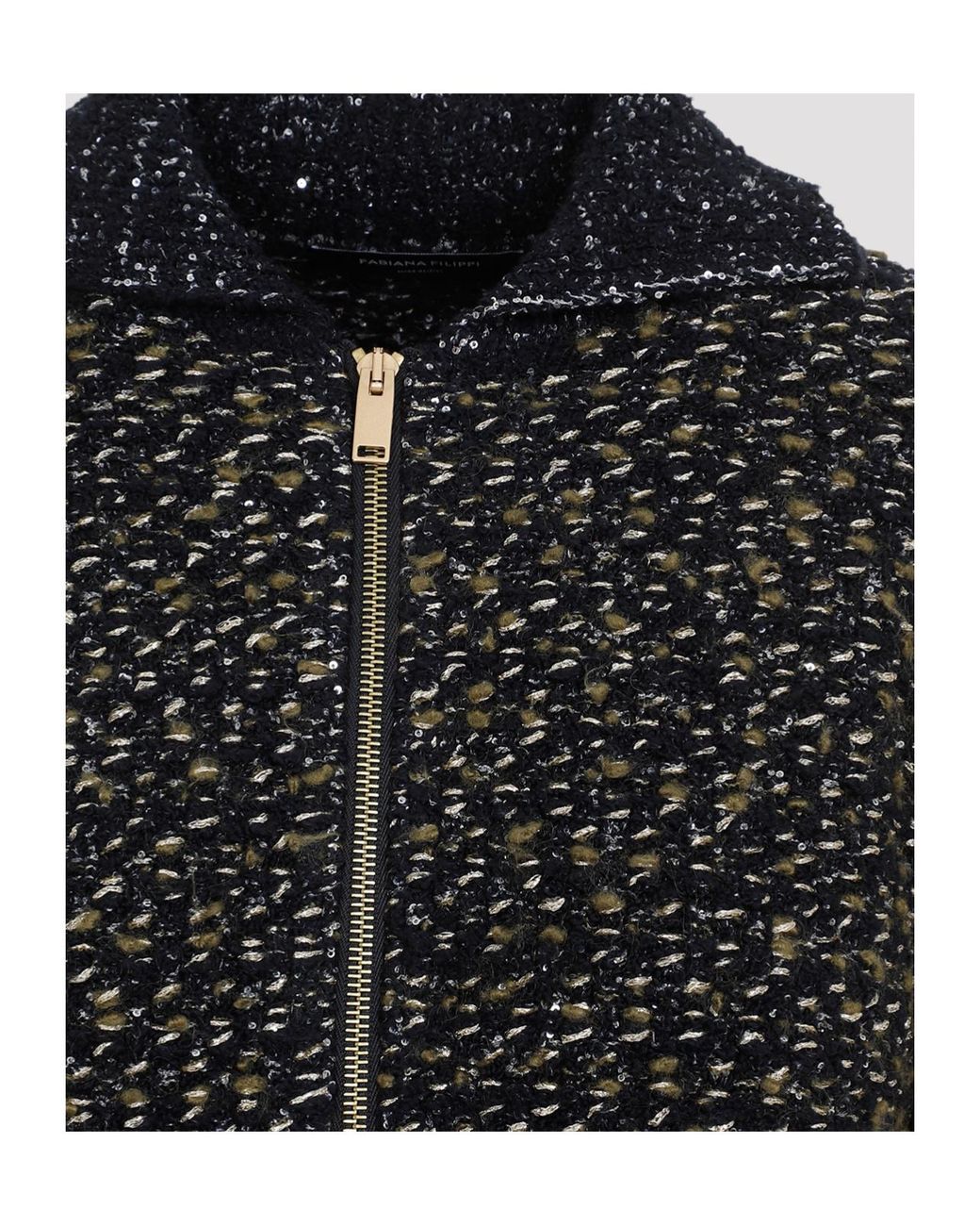 Fabiana Filippi Black Long-Sleeve Casual Jacket