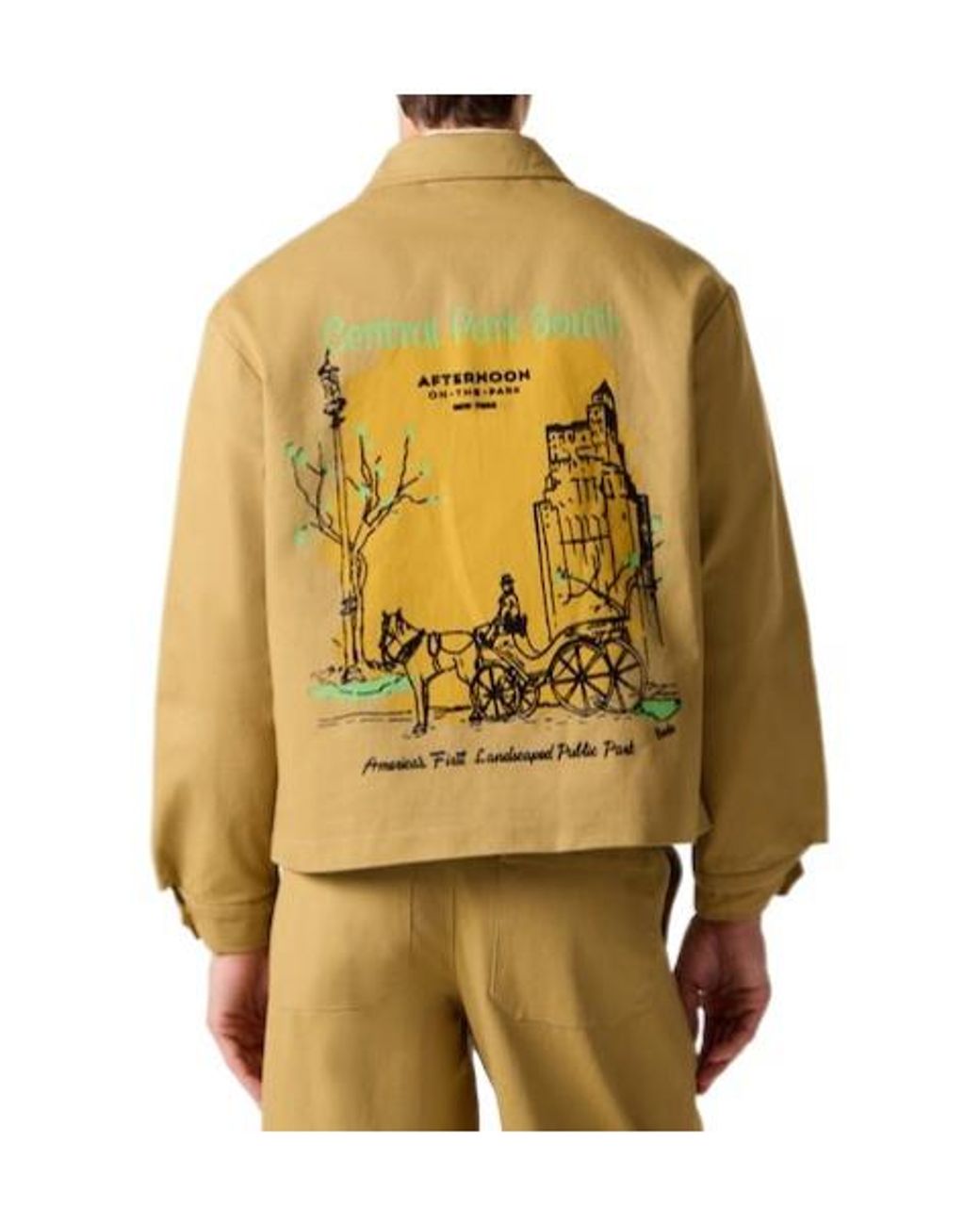 Bode Natural Central Park Cotton Blouson Jacket for men