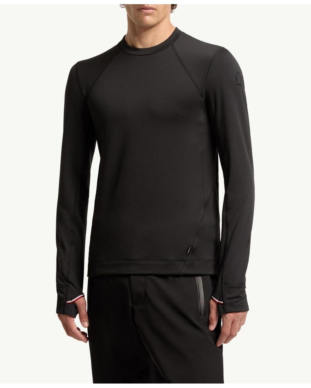 Moncler Black Grenoble Polartec Crewneck Sweatshirt for men